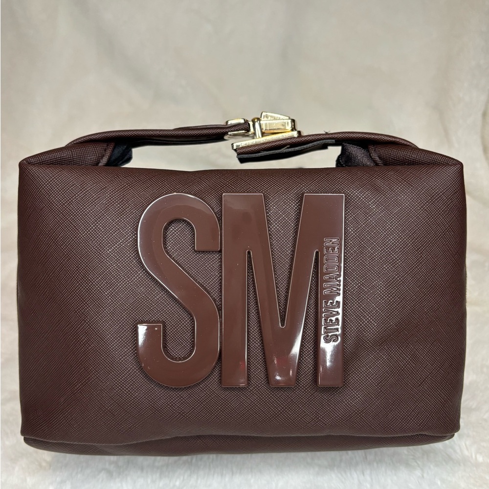Chocolate Brown SM Logo Top-Handle crossbody Bag